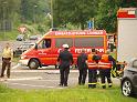 Schwerer Unfall mit Reisebus Lohmar Donrather Dreieck P229